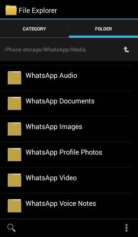 WhatsApp Media folders