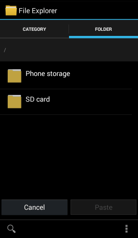 Select SD card